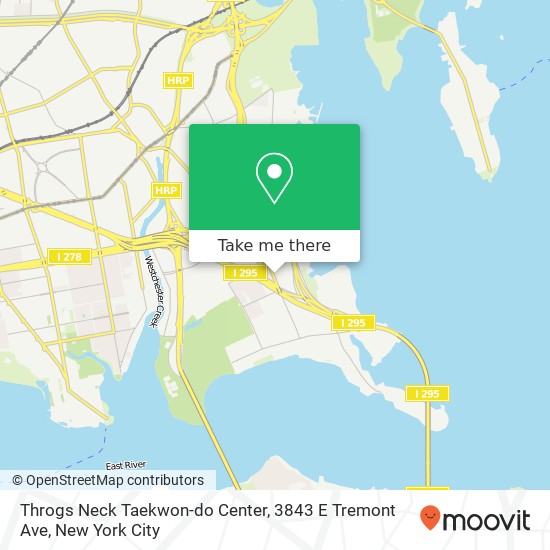 Mapa de Throgs Neck Taekwon-do Center, 3843 E Tremont Ave