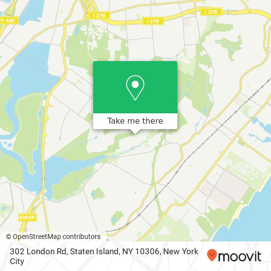 Mapa de 302 London Rd, Staten Island, NY 10306