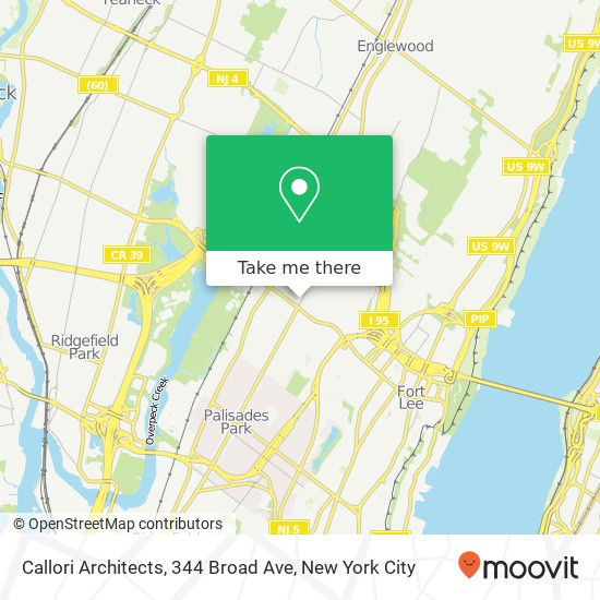 Mapa de Callori Architects, 344 Broad Ave