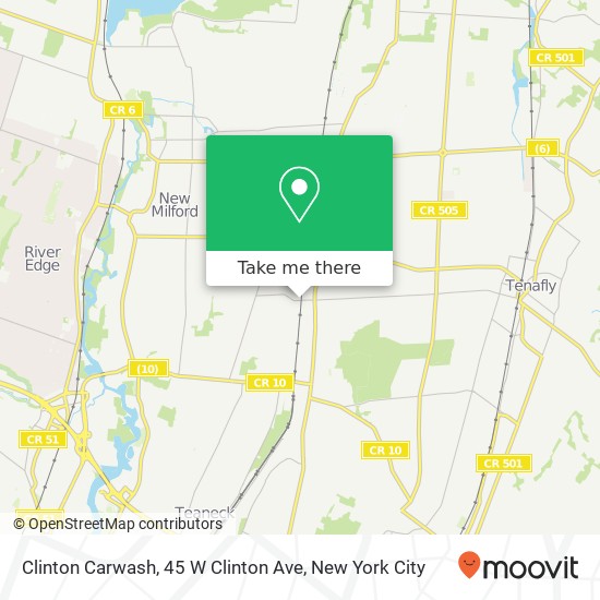Mapa de Clinton Carwash, 45 W Clinton Ave