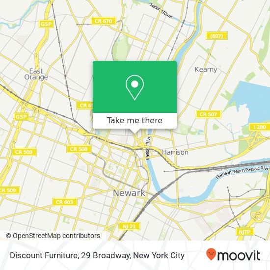 Mapa de Discount Furniture, 29 Broadway