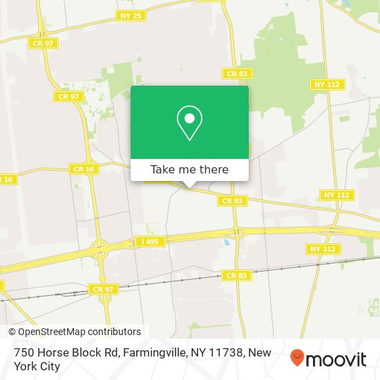 Mapa de 750 Horse Block Rd, Farmingville, NY 11738