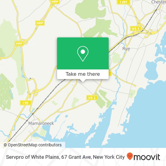 Mapa de Servpro of White Plains, 67 Grant Ave