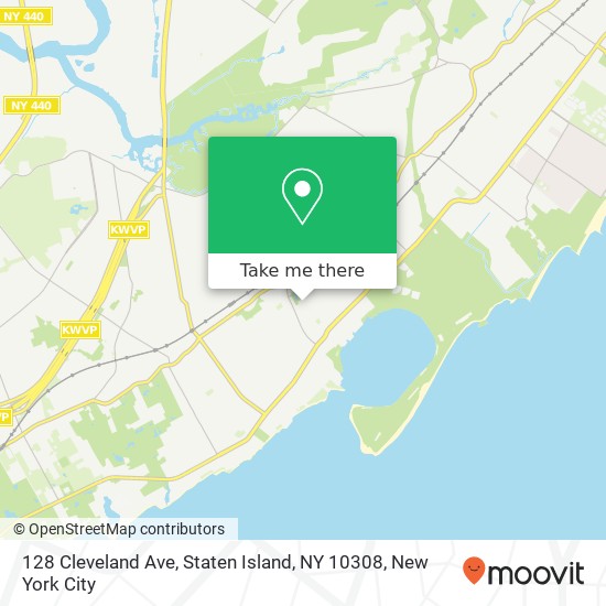 Mapa de 128 Cleveland Ave, Staten Island, NY 10308