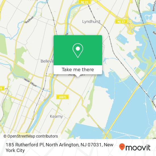 185 Rutherford Pl, North Arlington, NJ 07031 map