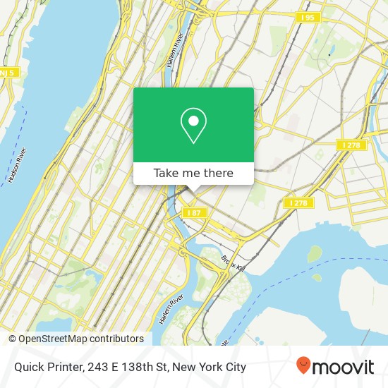 Quick Printer, 243 E 138th St map