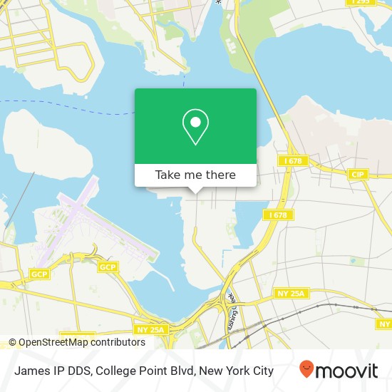 James IP DDS, College Point Blvd map