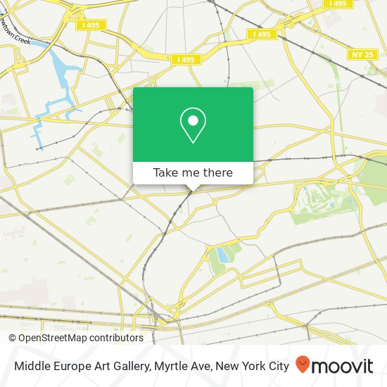 Mapa de Middle Europe Art Gallery, Myrtle Ave
