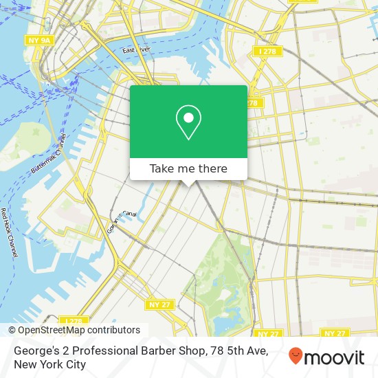 Mapa de George's 2 Professional Barber Shop, 78 5th Ave