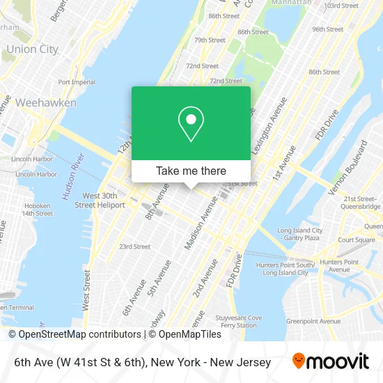 6th Ave (W 41st St & 6th) map