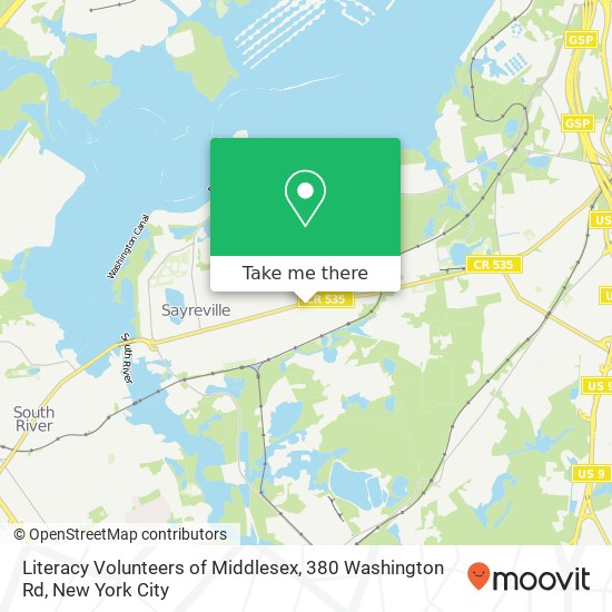 Mapa de Literacy Volunteers of Middlesex, 380 Washington Rd
