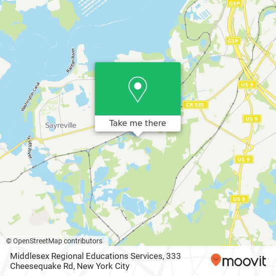 Middlesex Regional Educations Services, 333 Cheesequake Rd map