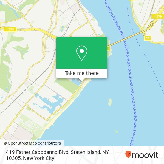 Mapa de 419 Father Capodanno Blvd, Staten Island, NY 10305