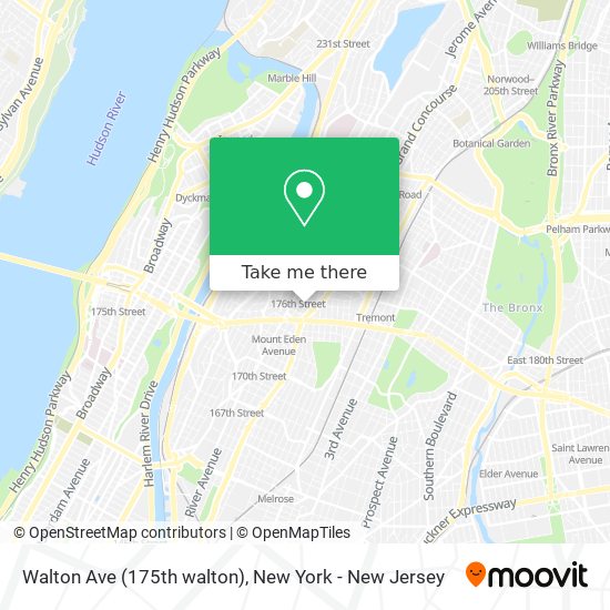 Mapa de Walton Ave (175th walton)