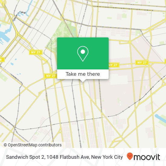Sandwich Spot 2, 1048 Flatbush Ave map