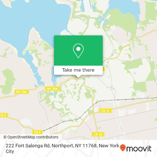 Mapa de 222 Fort Salonga Rd, Northport, NY 11768