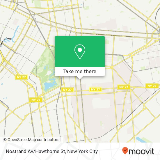 Nostrand Av/Hawthorne St map