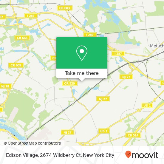 Mapa de Edison Village, 2674 Wildberry Ct