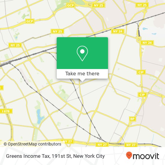 Greens Income Tax, 191st St map
