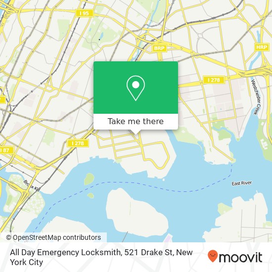 All Day Emergency Locksmith, 521 Drake St map