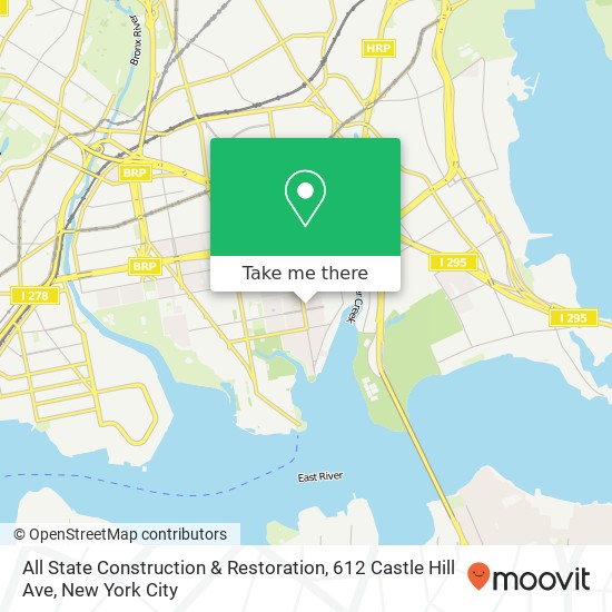 All State Construction & Restoration, 612 Castle Hill Ave map