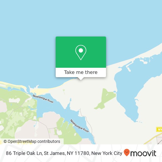 Mapa de 86 Triple Oak Ln, St James, NY 11780