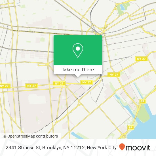 Mapa de 2341 Strauss St, Brooklyn, NY 11212