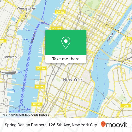 Mapa de Spring Design Partners, 126 5th Ave
