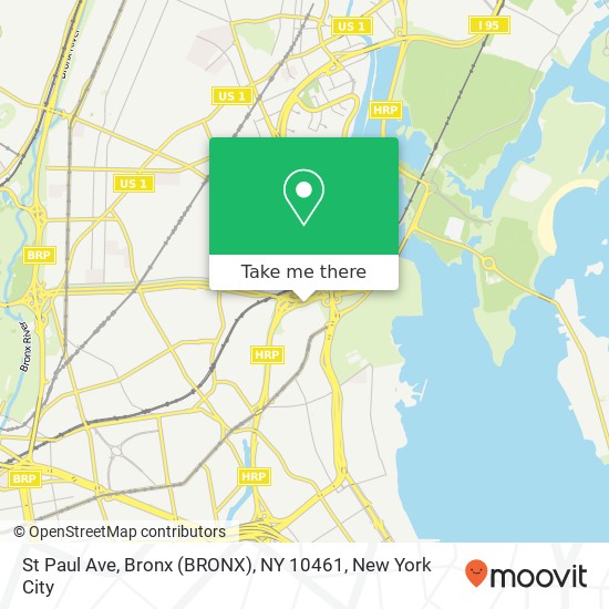 Mapa de St Paul Ave, Bronx (BRONX), NY 10461