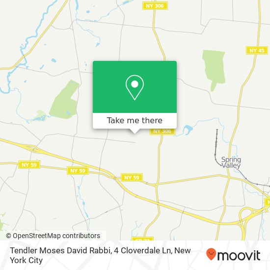 Tendler Moses David Rabbi, 4 Cloverdale Ln map