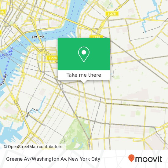 Greene Av/Washington Av map