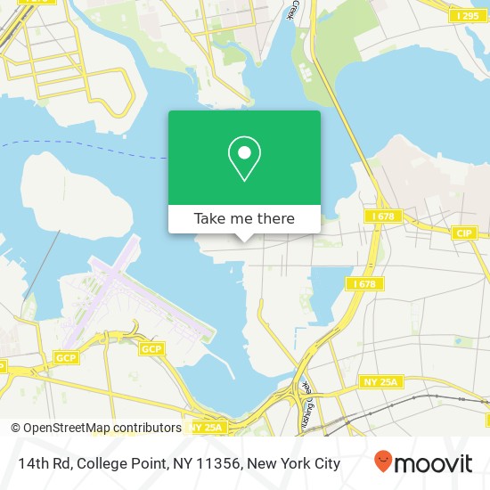 Mapa de 14th Rd, College Point, NY 11356