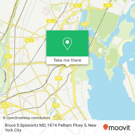 Mapa de Bruce S Spinowitz MD, 1874 Pelham Pkwy S