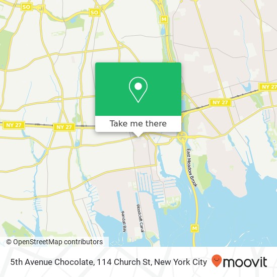 5th Avenue Chocolate, 114 Church St map