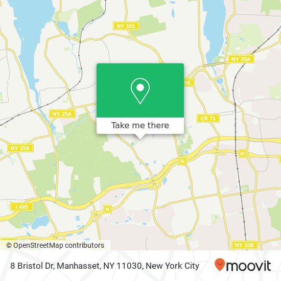 Mapa de 8 Bristol Dr, Manhasset, NY 11030
