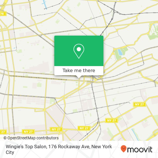 Wingie's Top Salon, 176 Rockaway Ave map