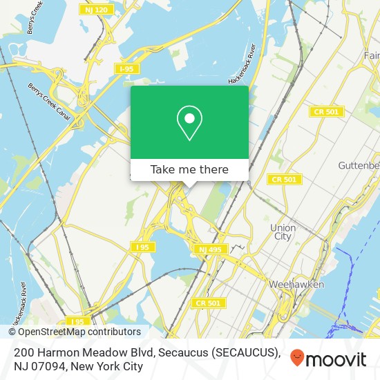 200 Harmon Meadow Blvd, Secaucus (SECAUCUS), NJ 07094 map