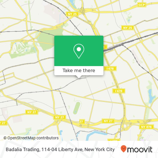 Mapa de Badalia Trading, 114-04 Liberty Ave