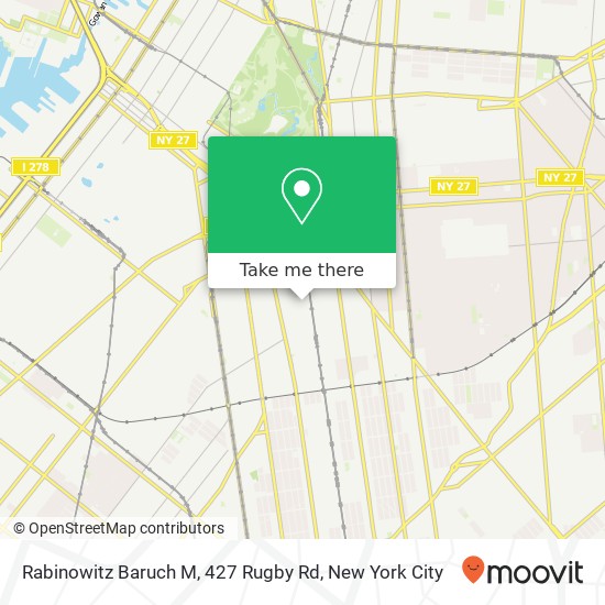 Rabinowitz Baruch M, 427 Rugby Rd map