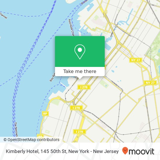 Mapa de Kimberly Hotel, 145 50th St