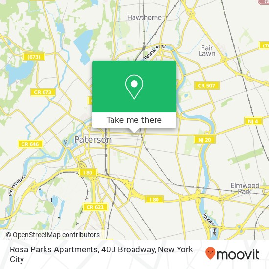 Mapa de Rosa Parks Apartments, 400 Broadway