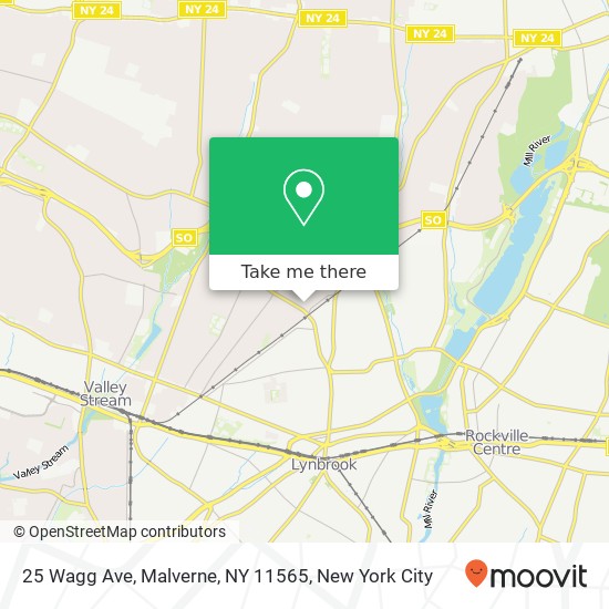 Mapa de 25 Wagg Ave, Malverne, NY 11565