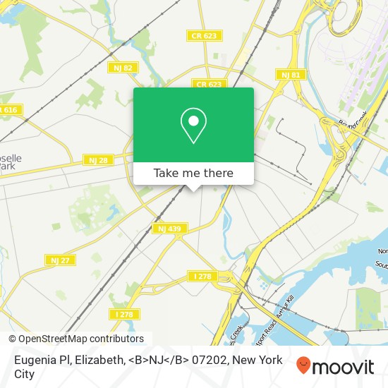 Eugenia Pl, Elizabeth, <B>NJ< / B> 07202 map