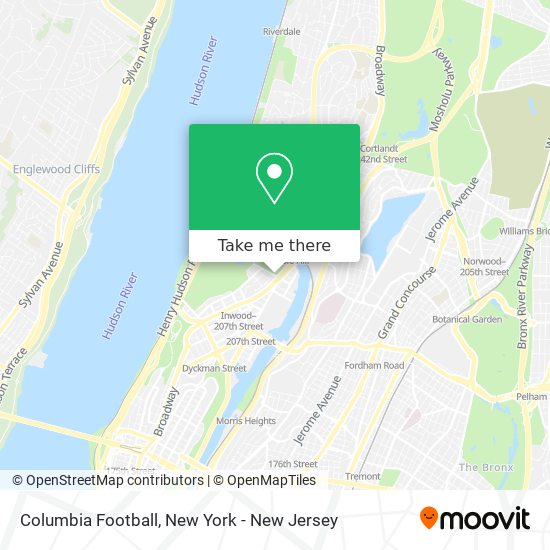 Columbia Football map