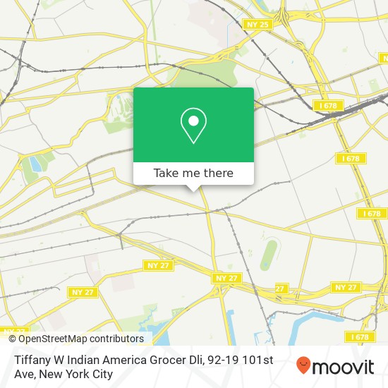 Mapa de Tiffany W Indian America Grocer Dli, 92-19 101st Ave