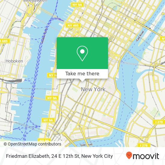 Friedman Elizabeth, 24 E 12th St map