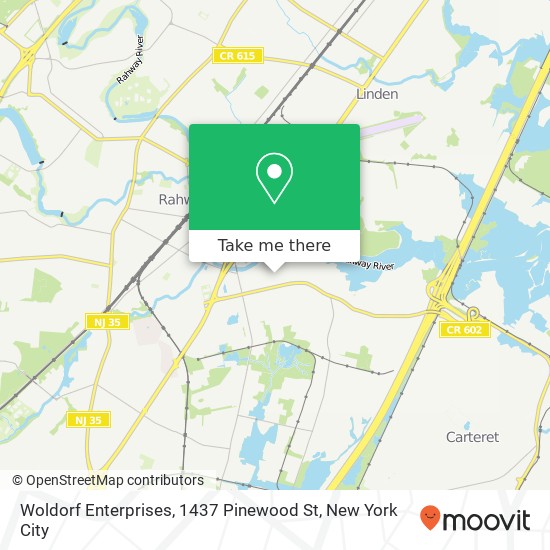 Mapa de Woldorf Enterprises, 1437 Pinewood St