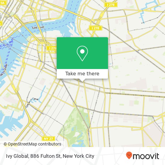 Mapa de Ivy Global, 886 Fulton St