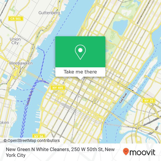 Mapa de New Green N White Cleaners, 250 W 50th St