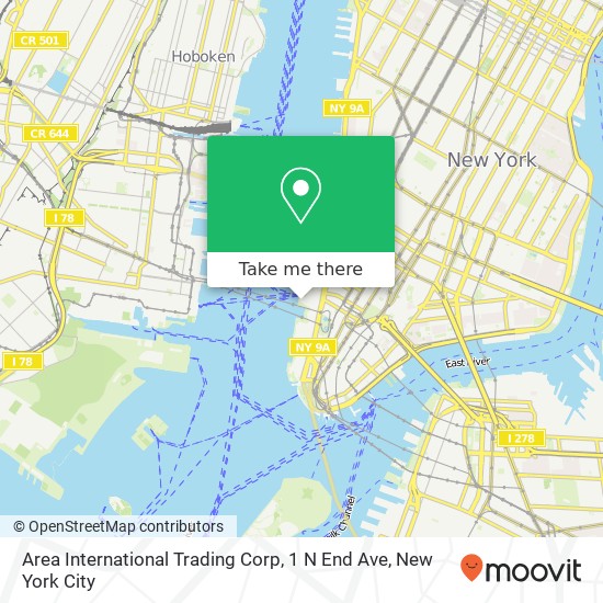 Area International Trading Corp, 1 N End Ave map